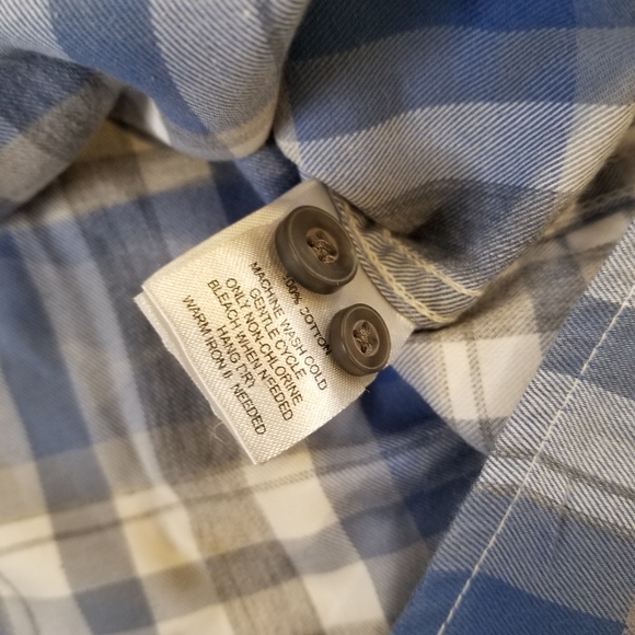 Untuckit Mens Short Sleeve Blue Check Plaid Button Up Size Medium Slim Fit Fiano - Picture 5 of 9